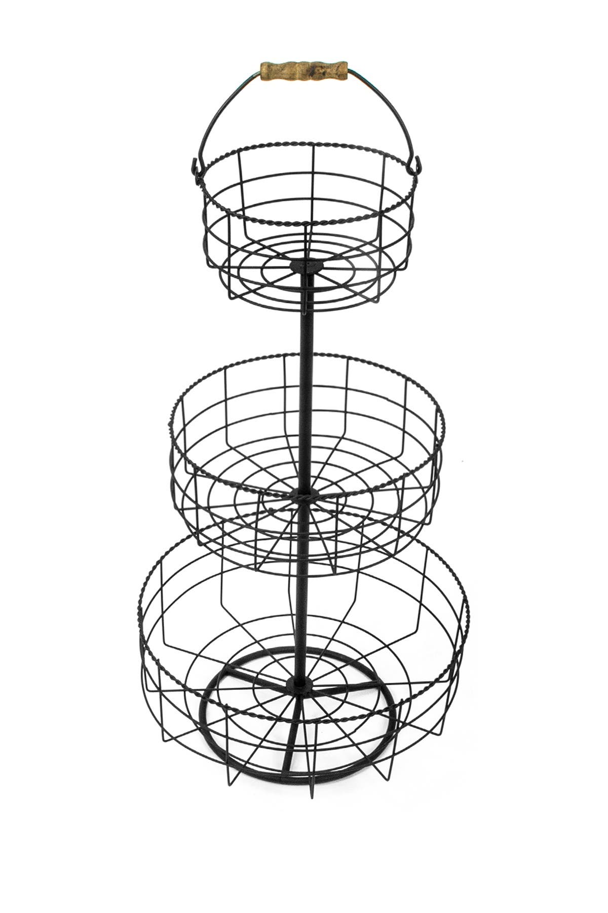 SORBUS Black 3 Tier Fruit Basket