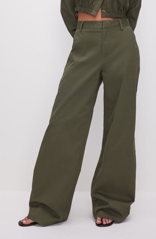 Good American Skate Cotton Stretch Twill Pants at