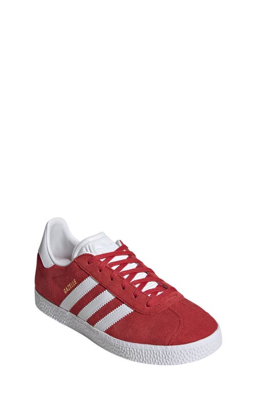 Shop Adidas Originals Adidas Kids' Gazelle Low Top Sneaker In Scarlet/white/gold