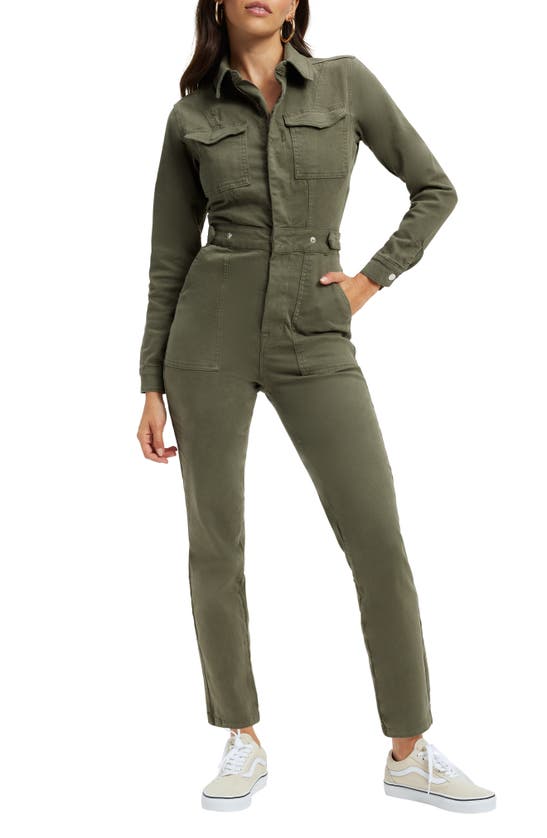 Good American Fit For Success Long Sleeve Jumpsuit In Fr02
