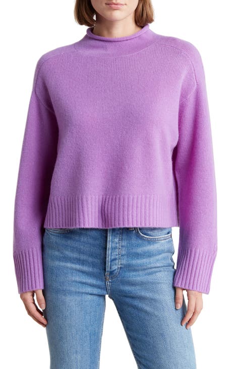 Melanie Mock Neck Cashmere Pullover Sweater