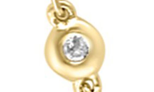 Effy Sterling Silver Diamond Station Necklace In Yellow Gold