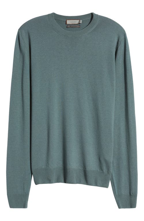 Shop Canali 90th Anniversary Cashmere Crewneck Sweater In Light Green