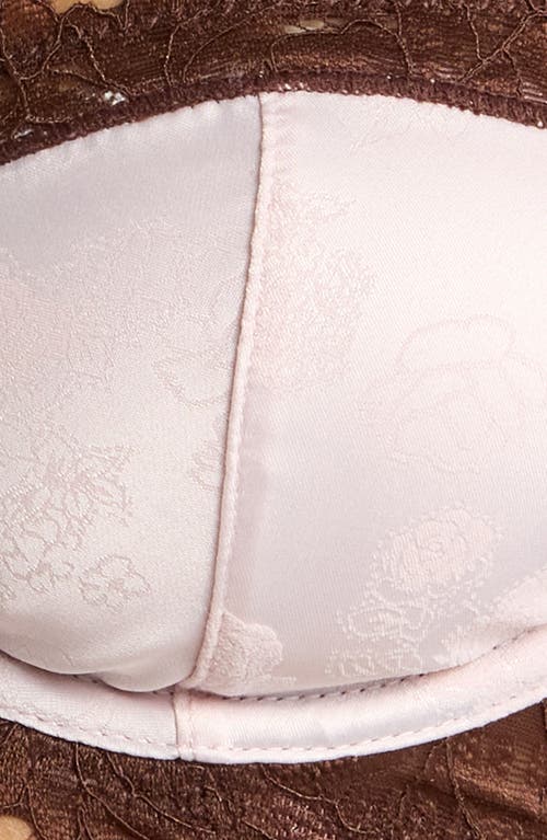 Free People Intimately Fp Spring Fling Lace & Jacquard Underwire Bra In Mauve Chalk