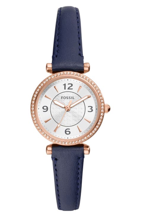 Carlie Leather Strap Watch, 28mm