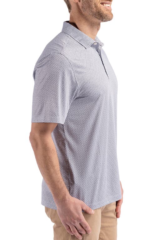 Cutter & Buck Pike Diamond Dot Print Polo In Black