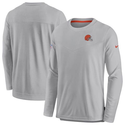 Men's Nike White/Orange Cleveland Browns Rewind 3/4-Sleeve T-Shirt Size: Small