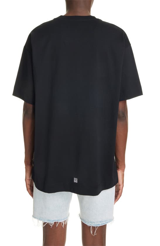 Shop Givenchy Laurel Crest Logo Oversize Pocket T-shirt In Black