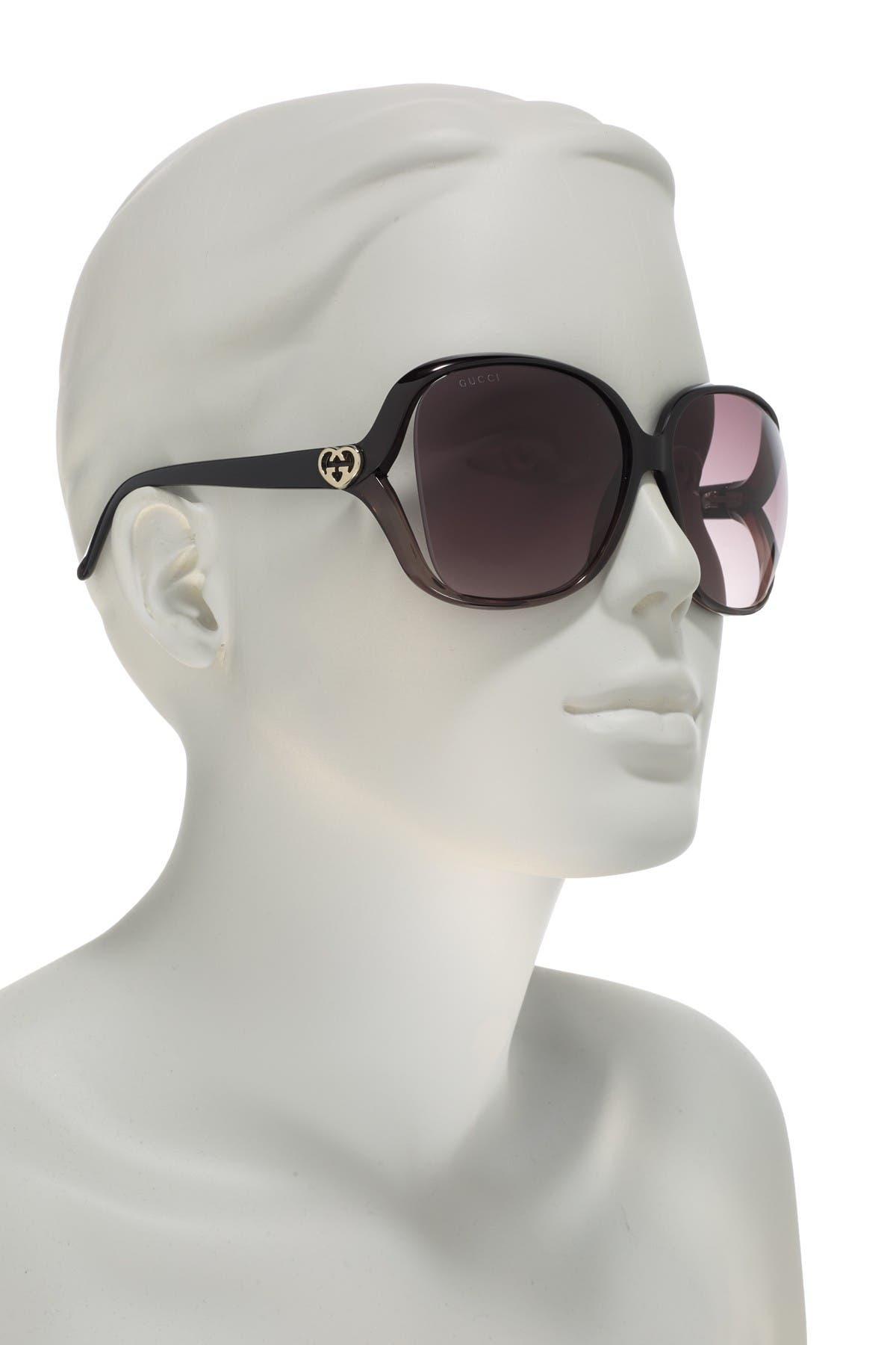 gucci oversized square sunglasses black