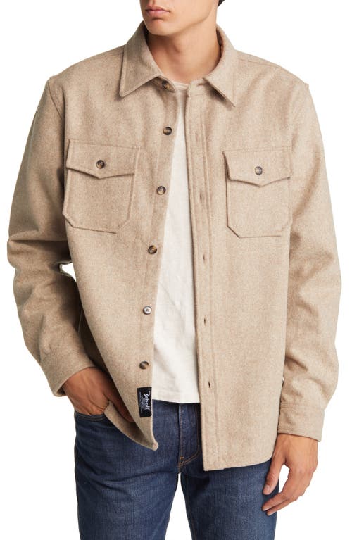 CPO Wool Blend Work Shirt in Taupe