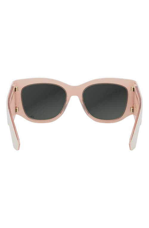 Shop Dior 54mm Nuit S1i Square Sunglasses In Ivory/smoke Mirror