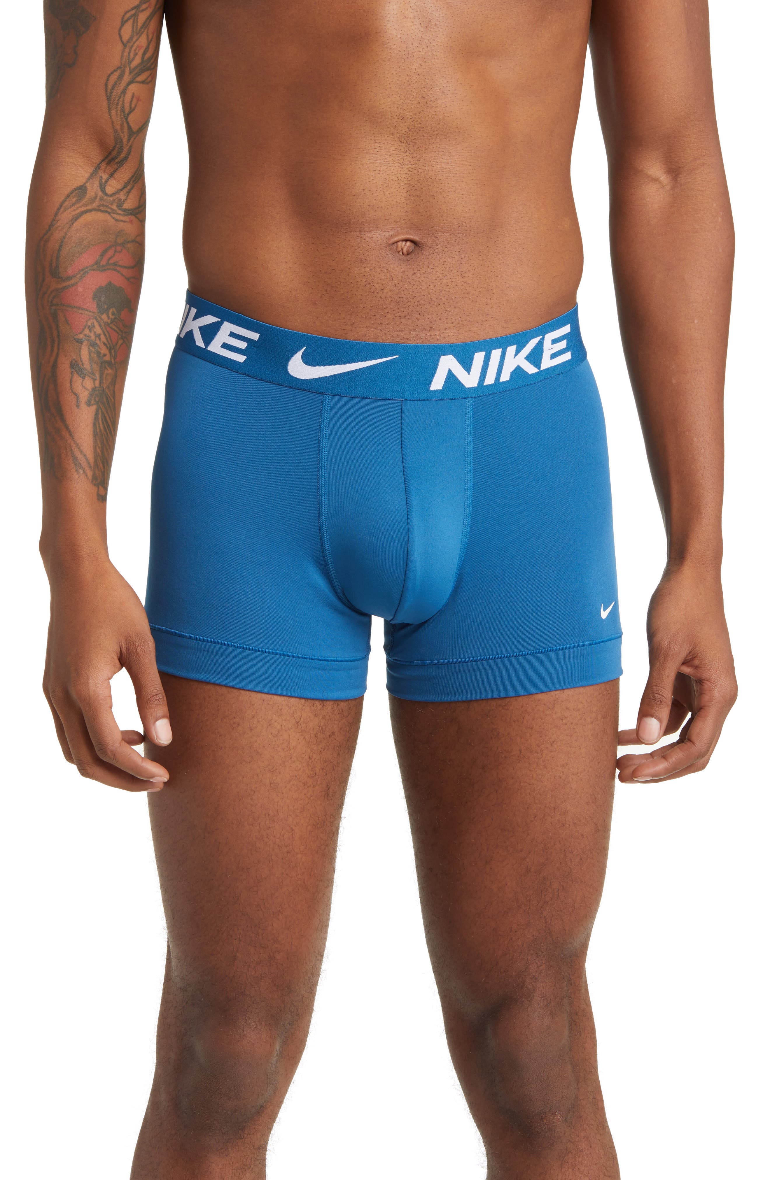 Nike Dri-FIT Essential Micro 3 pack longer length boxer briefs in