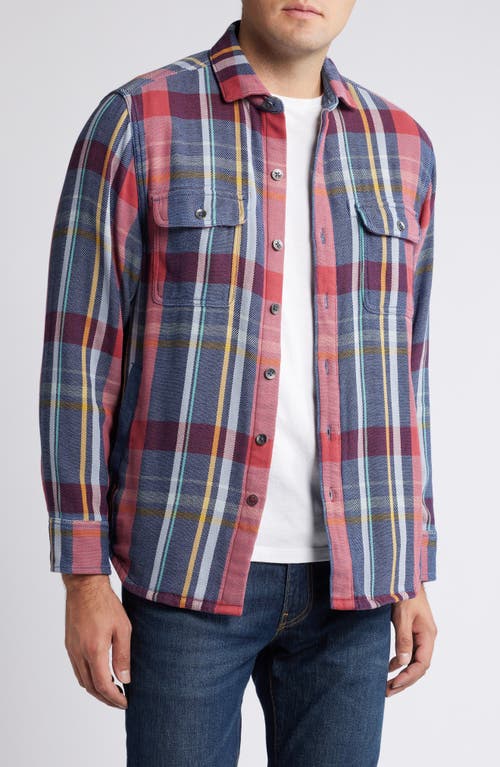 Tommy Bahama Copper Canyon Plaid Button-up Shirt Jacket In Norse Blue