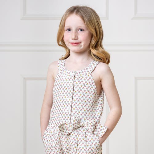 Shop Hope & Henry Girls' Halter Button Front Linen Romper, Kids In Provence Mini Floral