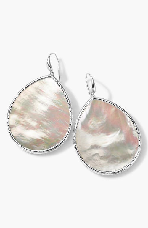 Shop Ippolita 'polished Rock Candy' Large Teardrop Earrings In Silver/mother Of Pearl