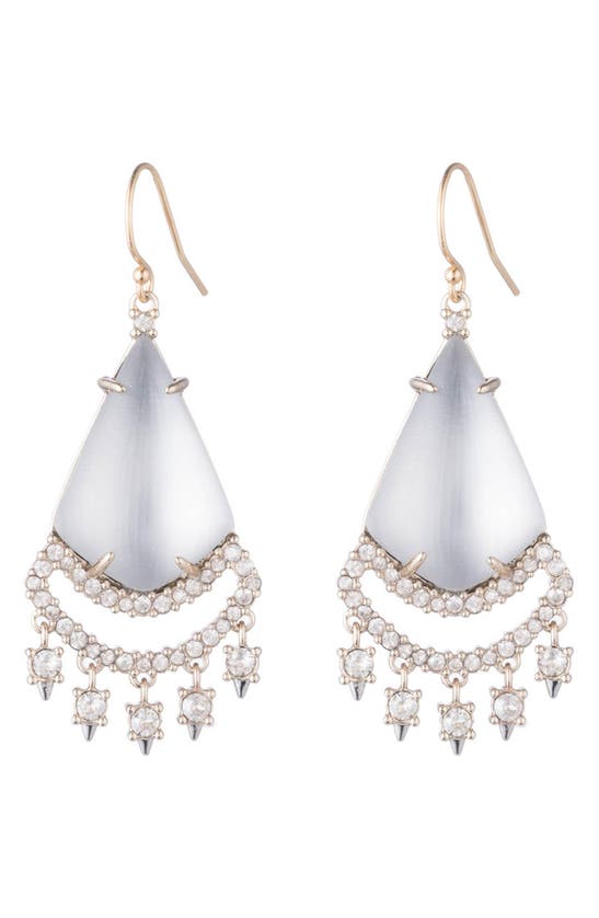 Alexis Bittar Crystal Chandelier Earrings In Silver
