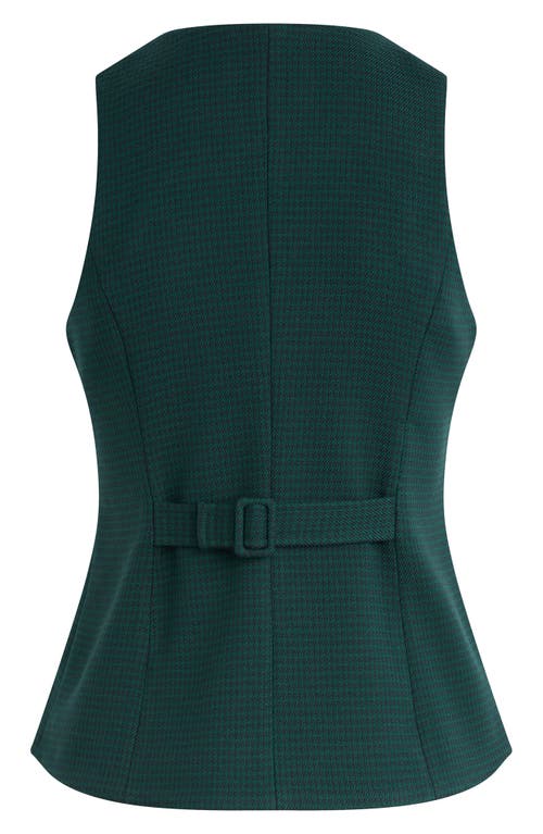 Favorite Daughter The Jones Houndstooth Vest In Juniper Houndstooth