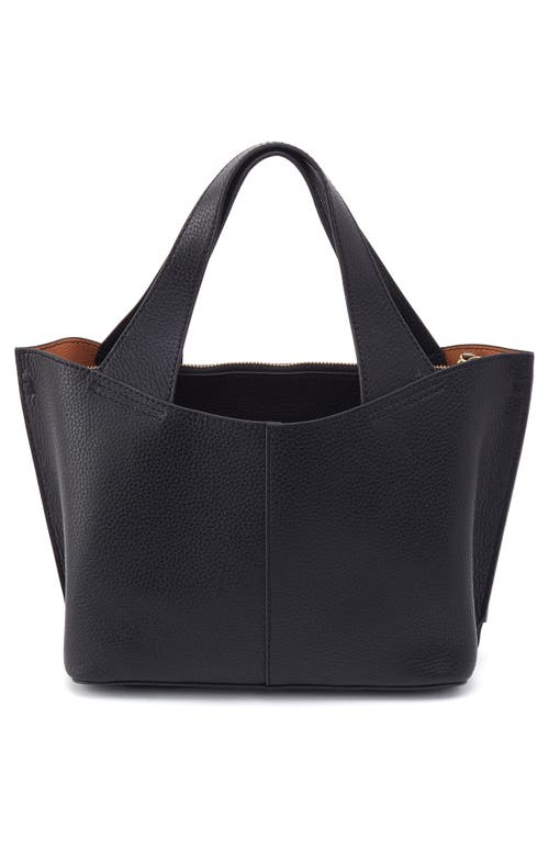 Hobo Small Vida Leather Tote In Black Biscuit