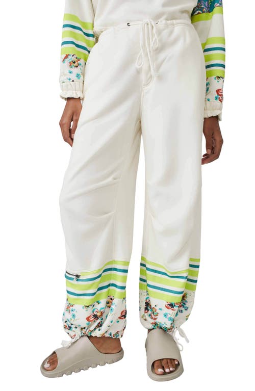 FP Movement by Free People Sway Floral Print Pants in Ivory Combo at Nordstrom, Size Large
