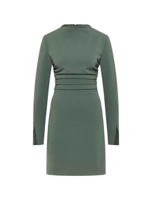 Shop Nanas Nana's Taylor Mini Dress In Smokey Green