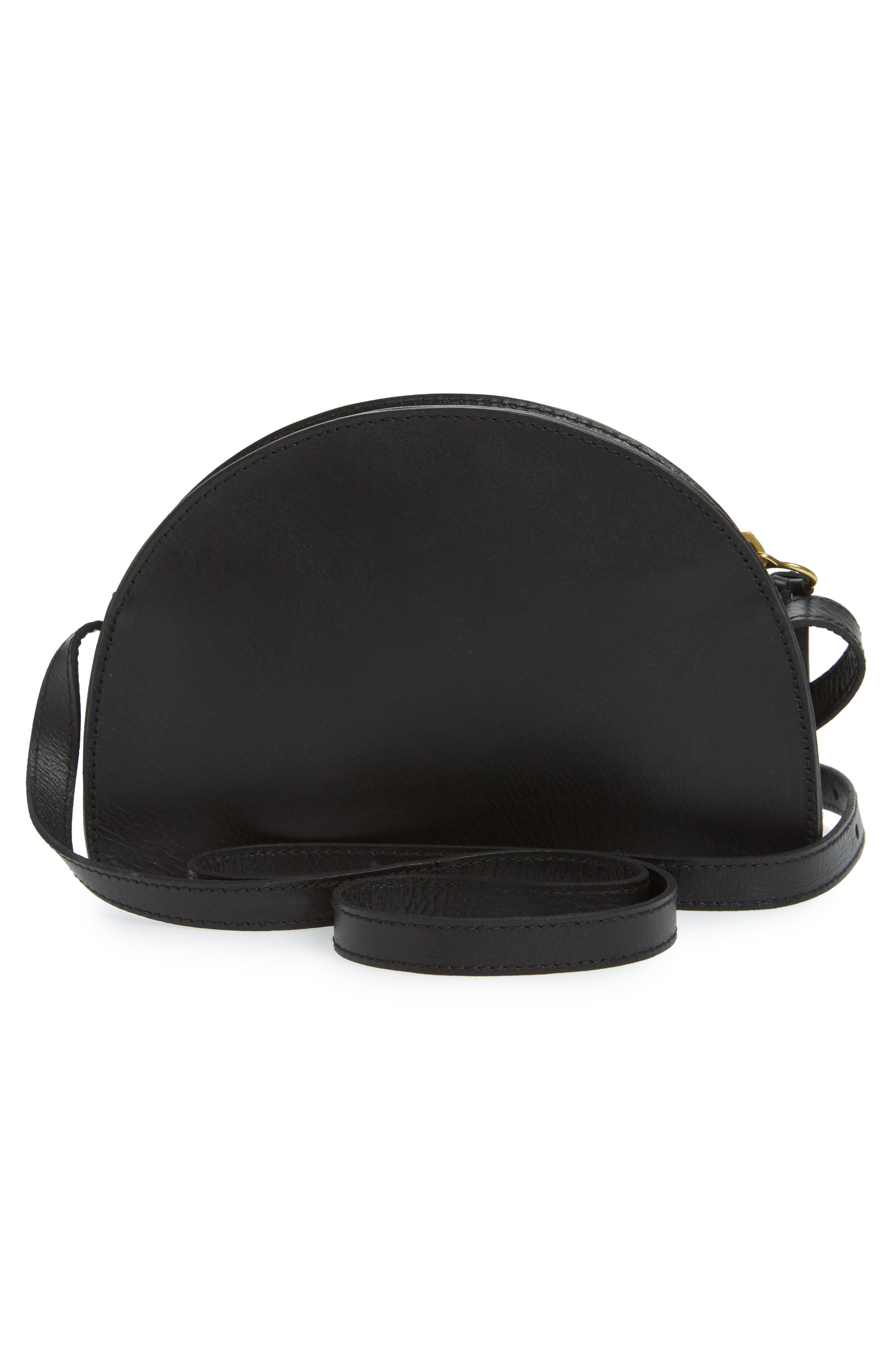 MADEWELL,
                            The Simple Half Moon Crossbody Bag,
                            Alternate thumbnail 4, color,
                            001
