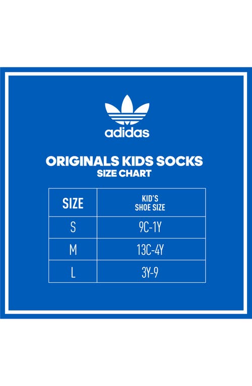 Shop Adidas Originals Adidas Kids' Trefoil 6-pack Crew Socks In White/black