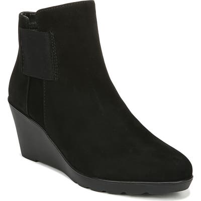 Naturalizer Laila Water Resistant Wedge Bootie- Black