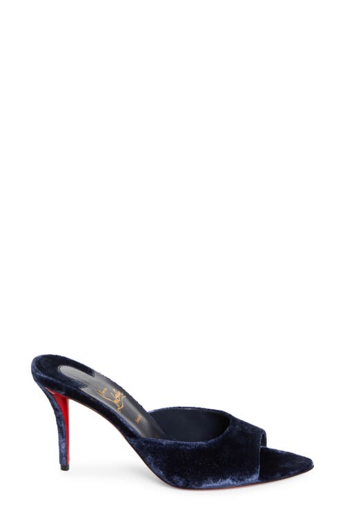 Shop Christian Louboutin Apostropha Pointed Toe Slide Sandal In V158 Marine