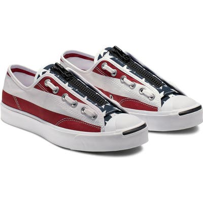 Converse X Thesoloist Jack Purcell Zip Low Top Sneaker, White