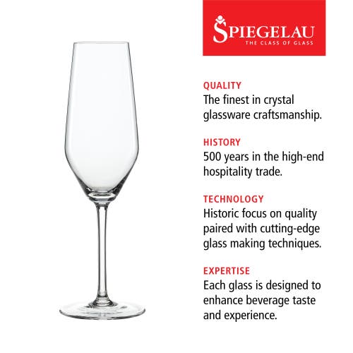 Spiegelau Style Champagne Flute Glass Set Of 4 In Clear