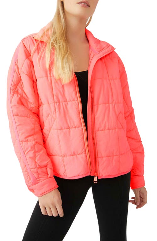 FP Movement by Free People Pippa Packable Puffer Jacket in Neon Coral