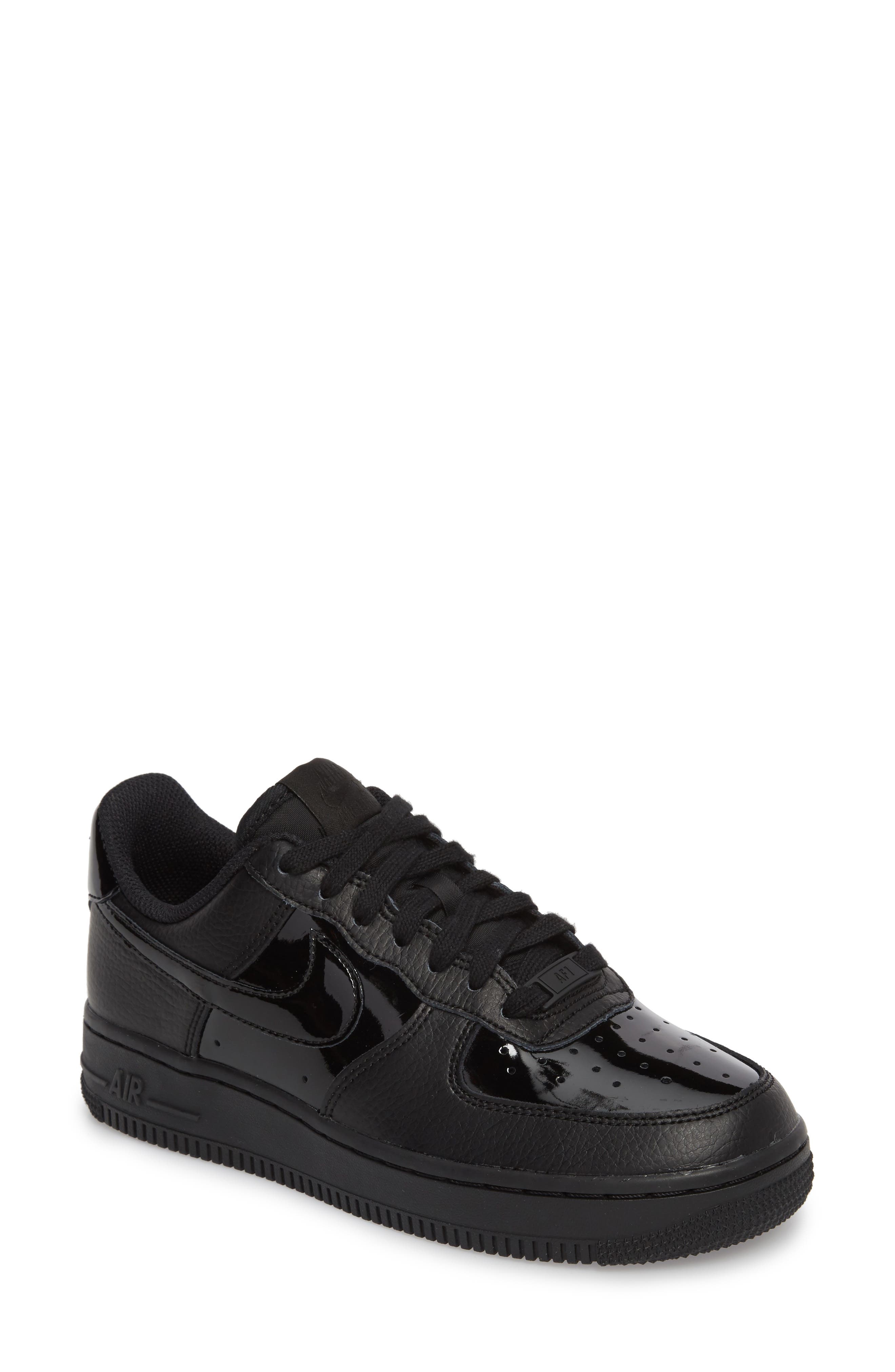 nike air force 1 patent black