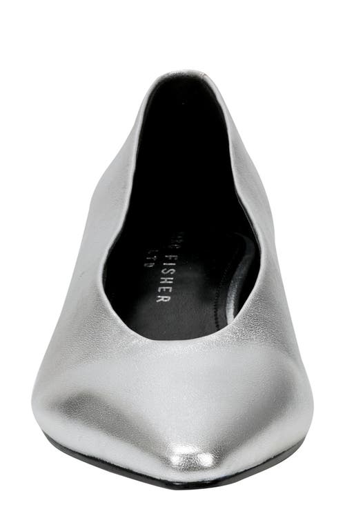 Shop Marc Fisher Ltd Gunner Pointed Toe Flat In Silver