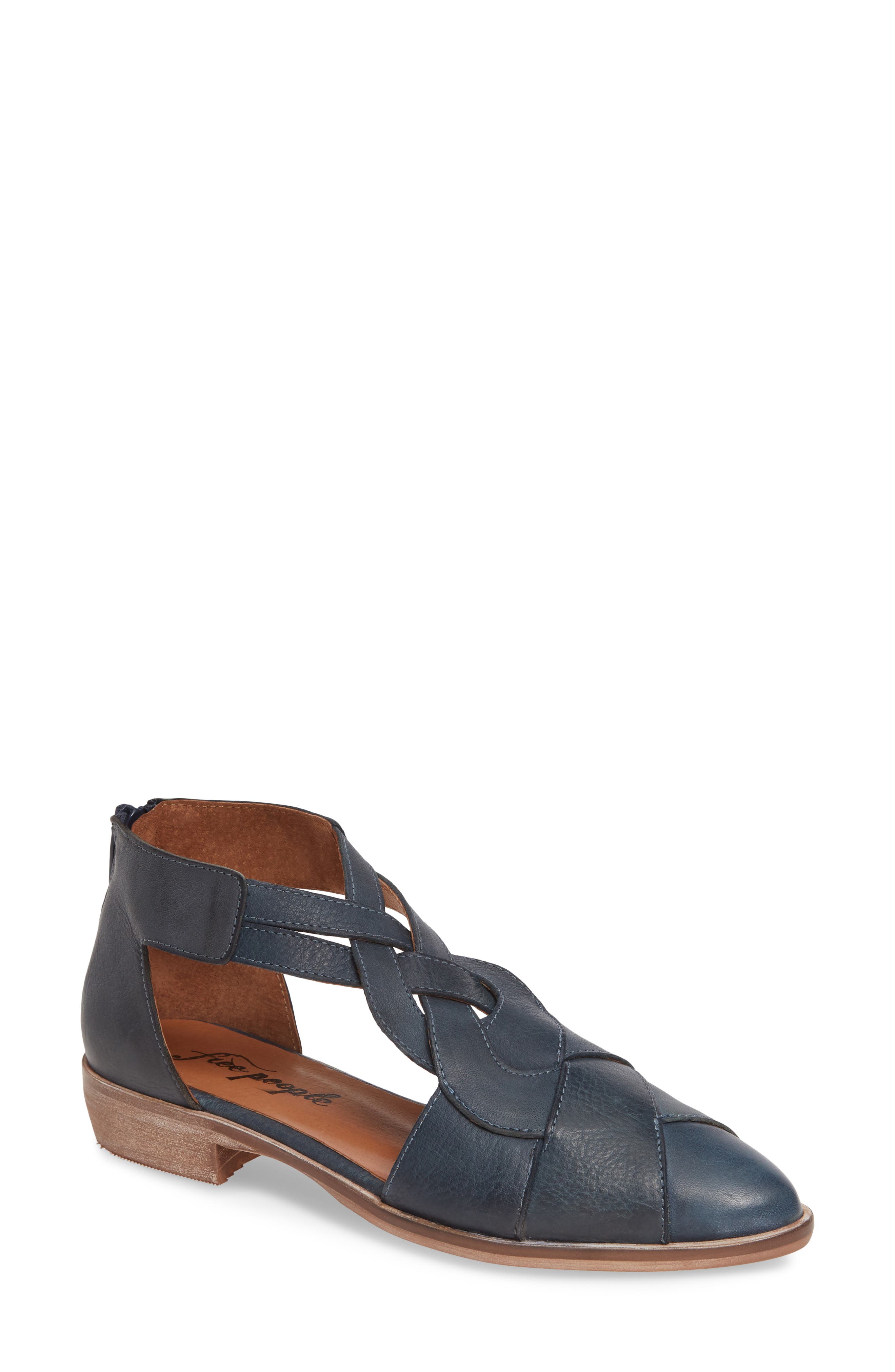 Free People Wanderlust Braided T-Strap Flat, Blue