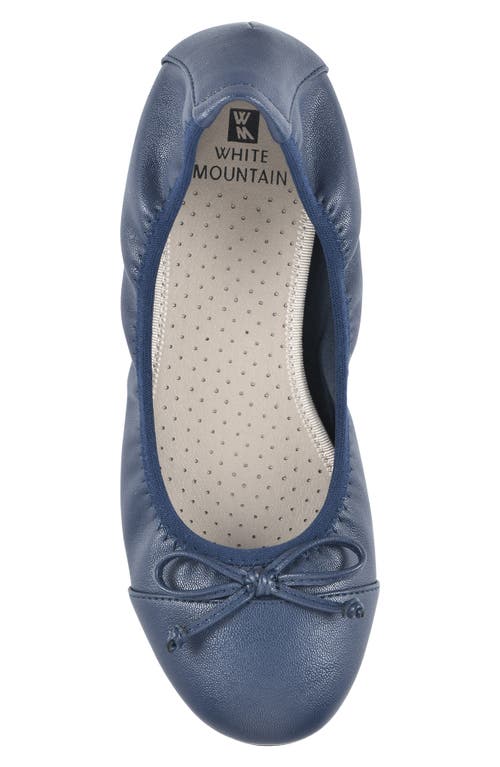 White Mountain Footwear Sunnyside Ii Ballet Flat In Navy/smooth