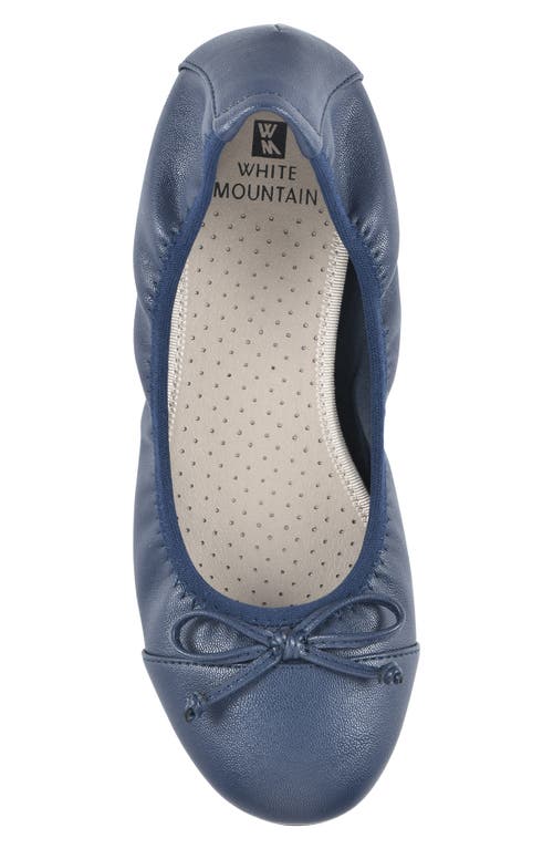 Shop White Mountain Footwear Sunnyside Ii Ballet Flat In Navy/smooth