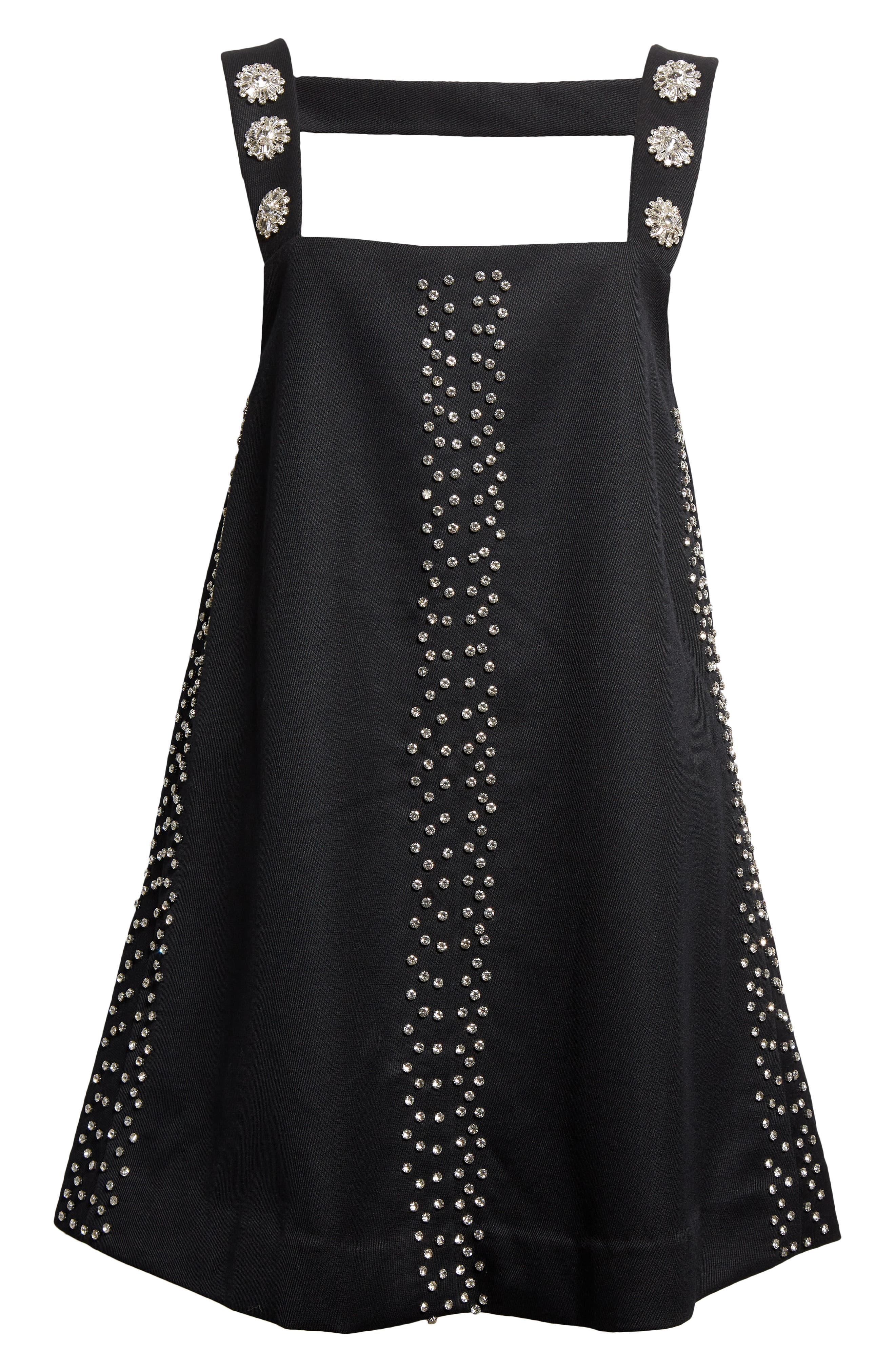 Stine Goya Nomi Crystal Detail Twill Dress in Jet Black | Smart Closet