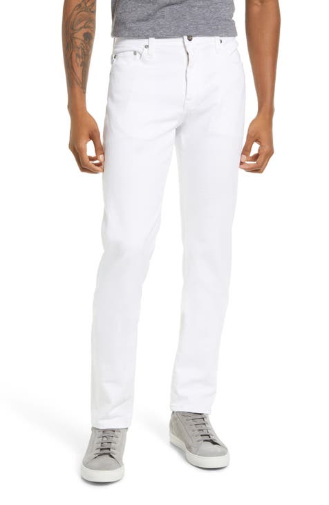 White 5-Pocket Pants for Men