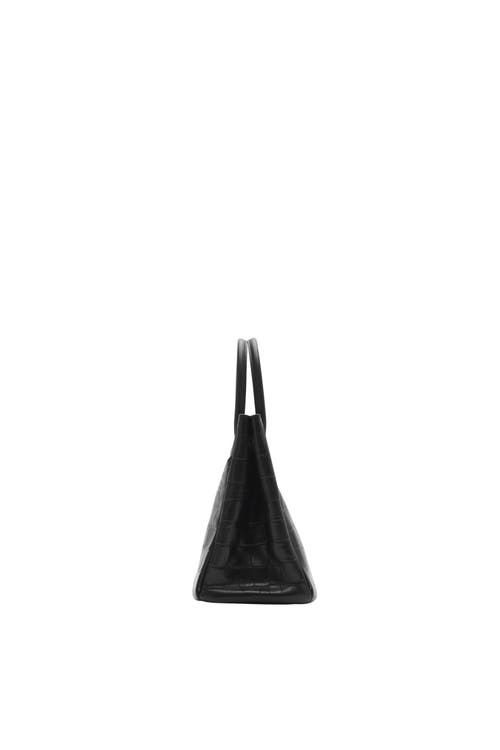 Burberry Womens Rocking Horse Small Leather Tote Bag Black In Black