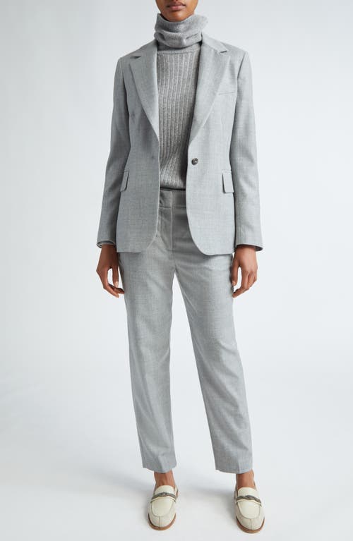 Eleventy Tapered Virgin Wool Blend Pants In Grey