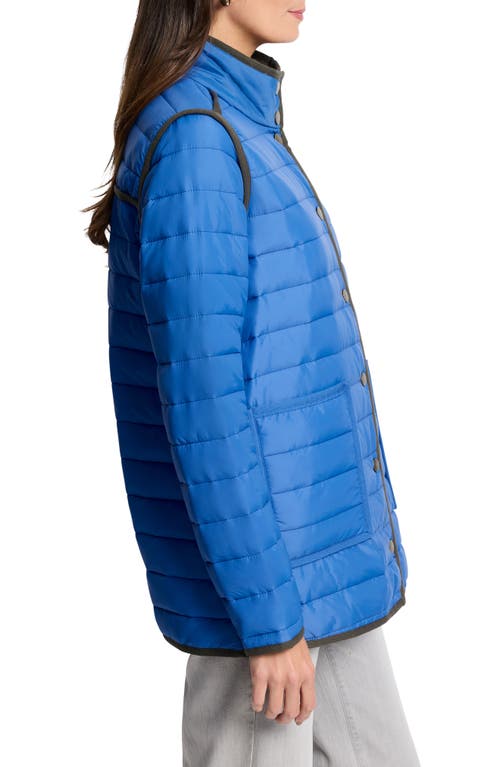 Nic + Zoe Allovette Reversible Puffer Jacket In Blue Multi In Blue Multi