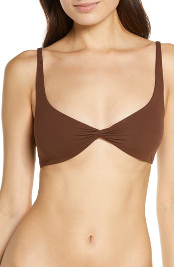 Womens Skims brown Fits Everybody Lace-Trim Scoop Bralette