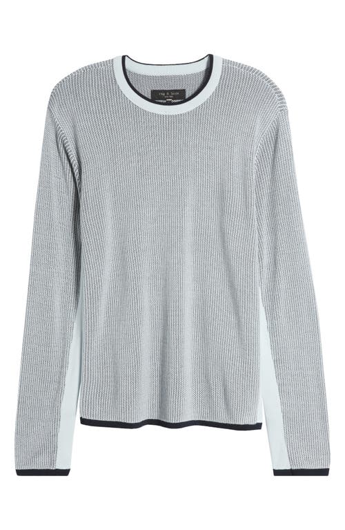 Rag & Bone Harvey Crewneck Cotton Sweater In Gray