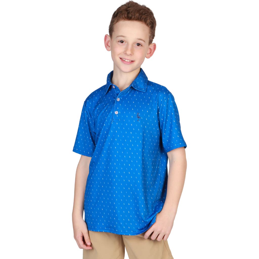 Tailorbyrd Kids' Byrds Performance Polo In Admiral Blue