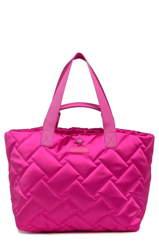 Kurt Geiger Recycled Quilted Square Shopper In Pink