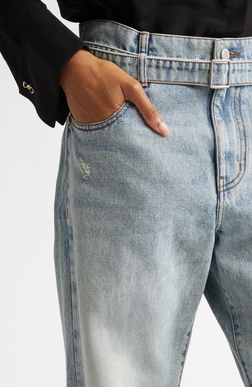 Shop Proenza Schouler Ellsworth Belted Boyfriend Jeans In Classic Wash