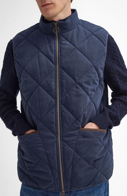 Shop Barbour Country Liddesdale Quilted Gilet Vest In Navy