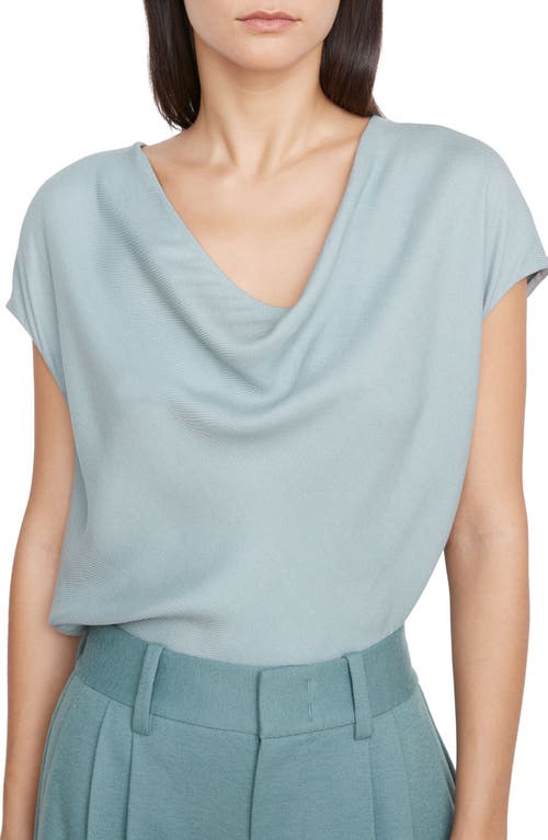 Vince Cowl Neck Cap Sleeve Blouse in Pacific Stone