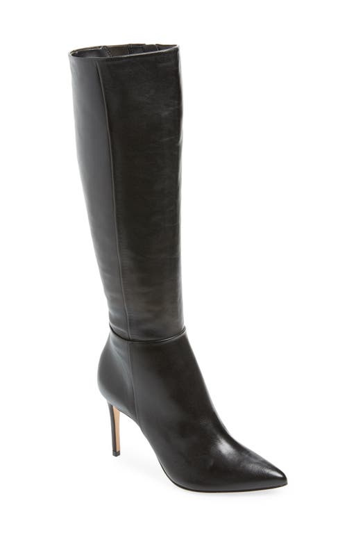 Magalli Knee High Boot in Black Leather