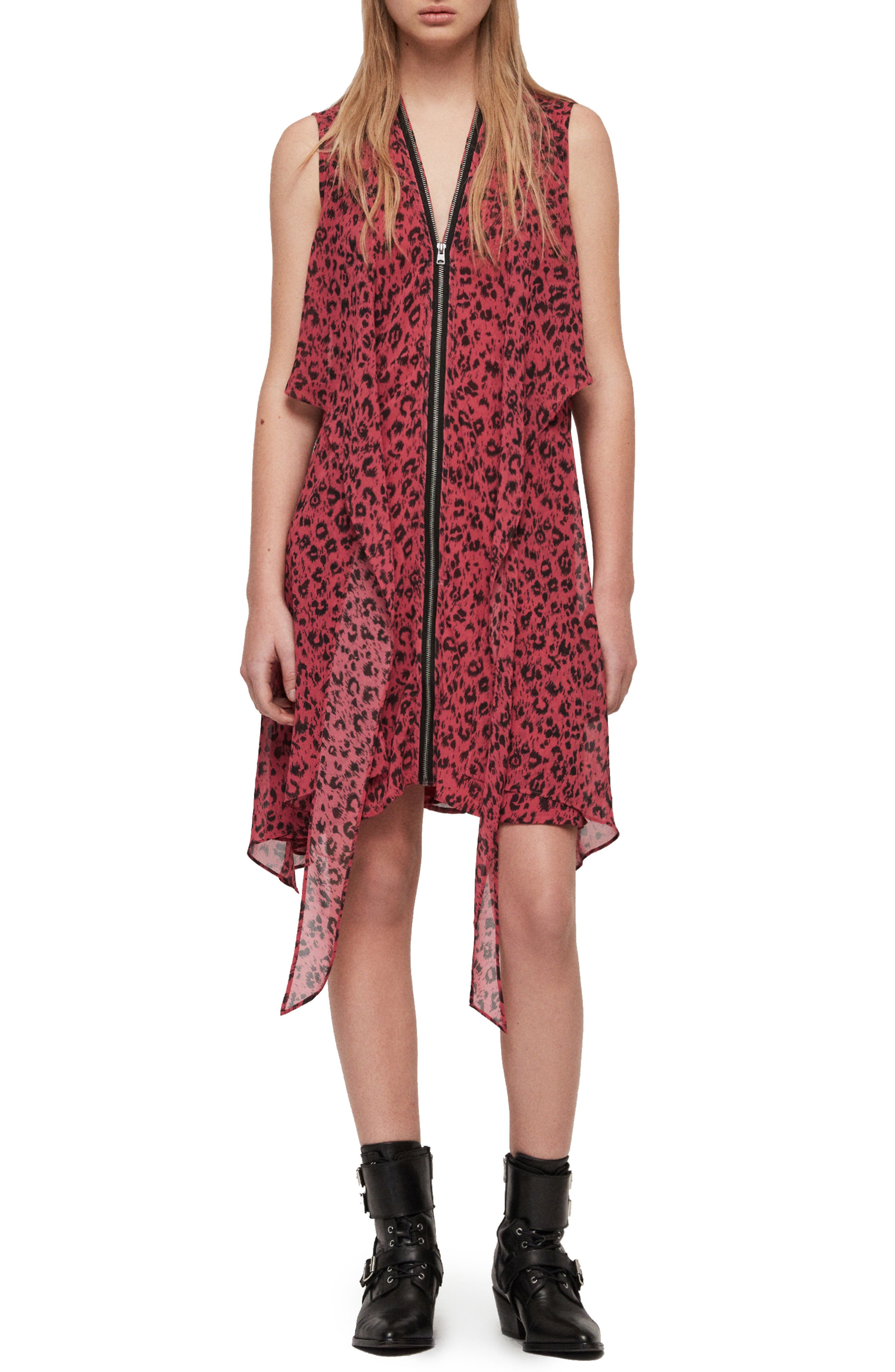 Allsaints Jayda Roar Dress, Pink